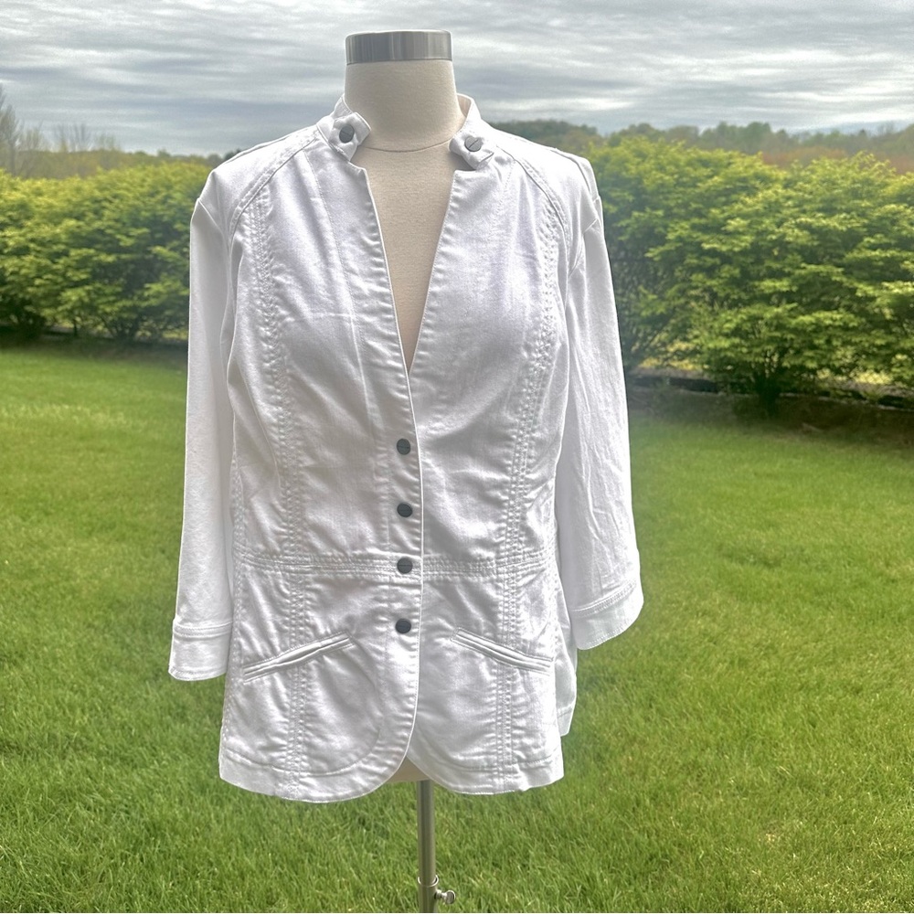 COLDWATER CREEK White Denim Jacket